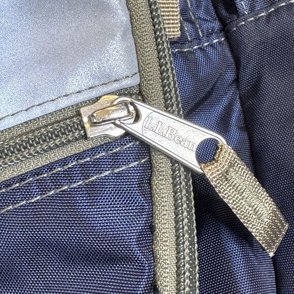 L.L. Bean Deluxe Book Pack Backpack Navy 37L 103372 Camp Ozark Logo - Picture 7 of 14